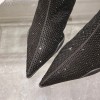 Prada black glitter boots