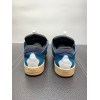 LANVIN Curb zigzag-laces blue sneakers