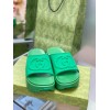 Gucci green flatforms