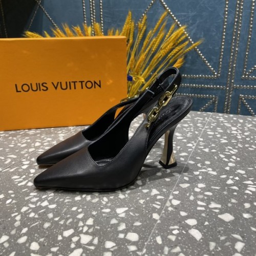 Louis Vuitton slingback black heels