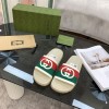 Gucci Interlocking G Web green slippers