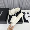 Chanel white mules slippers