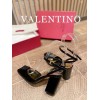 Valentino all black heels