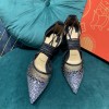 Christian Louboutin Black Mesh Follies Strass heels