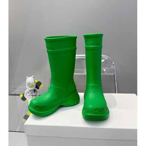 Balenciaga Green Crocs Boots