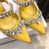 Manolo Blahnik Yellow Heeled Sandals