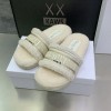 Dior Dway Wool Shearling Fur White Slippers