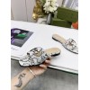 Gucci GG snake skin slippers