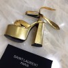 YSL Gold Paige Platform Heels