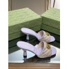 Gucci GG Purple Canvas Heels