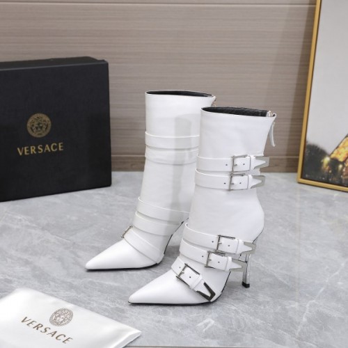 Versace white boots