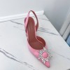 Amina Muaddi pink heels