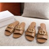 Dior 30 Montaigne brown slides/ heeled sandals
