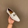 Hermes white flats 02