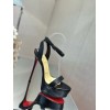 Louboutin black leather 12mm heels