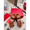 Valentino Garavani VLogo brown sandals 9cm