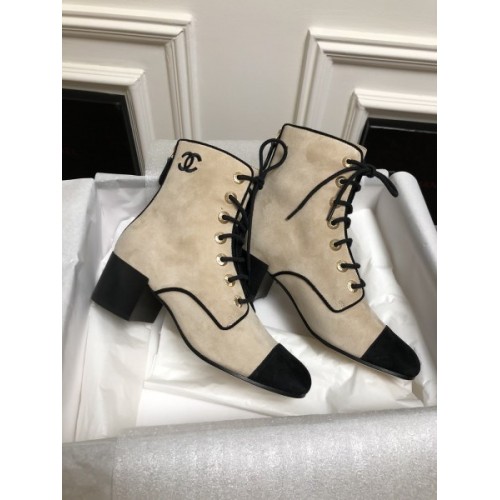 Chanel brown leather boots