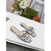 Gucci GG snake skin slippers