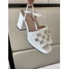 Gucci Interlocking G Studs White Heels