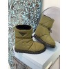 Prada padded nylon green boot