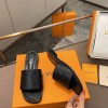 Louis Vuitton Black Flat Mules
