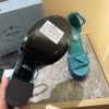 Prada Satin blue crystals heels 135 mm