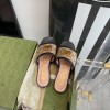 Gucci GG matelasse black canvas slide sandal