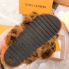 LV fur slippers