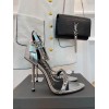 Tom Ford Padlock Chain Silver heels