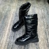 Chanel black patent boots