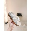 Chanel slippers white in raffia