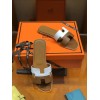Hermes Slippers White/ Brown