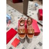 Valentino Garavani VLogo brown sandals 9cm