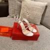 RENE Cleo embellished white leather sandals 10,5cm