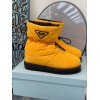 Prada padded nylon yellow boot