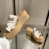 Chloe high flatform raffia