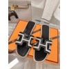 Hermes black slippers 02