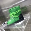 Balenciaga green puffer boots