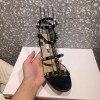 Valentino Garavani Rockstud Black Leather 60mm Sandals