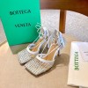 Bottega Veneta Embellished Ankle Strap White Heel