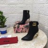 DG black leather boots