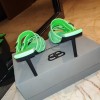 Balenciaga green heeled sandals