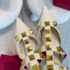 Valentino Garavani Roman Stud Pumps White Heels 8cm