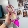 Mach pink velvet heel
