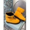 Prada padded nylon yellow boot