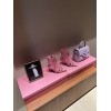 Balenciaga Cagole Buckled Pink Leather Boots