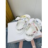 Dior Dioract White Multicolor fabric sandals