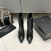 YSL black leather boots