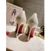 Louboutin White Patent 100mm Heels