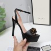 Gucci gold black high heels 13cm